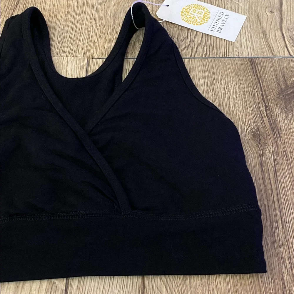 Kindred Bravely Wireless Nursing & Maternity Sleep Bra Black Medium - Picture 4 of 9